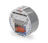 TARGET CRB2550B - Ruban réfléchissant SOLAS - 25 m x 50 mm - Bateaux - Embarcations - Sécurité maritime - Homologué - Adhésion - Signalisation - Haute visibilité - Marquage