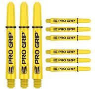 Target Darts 3 x Jeux of Jaune Pro Grip Arbres à fléchettes Court - 9 po au Total