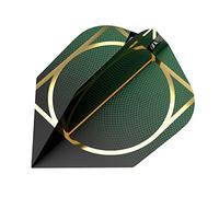 Target Darts Ailettes de fléchettes Cult Pro Ultra No.6 Unisexe, Noir, Vert et doré