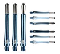 Target Darts Arbre en aluminium Grip Style - Paquet de 9 | Bleu, Intermédiaire (40,8 mm) | Accessoires Pour Fléchettes Professionnelles, 2BA Shaft Multipack with Rings, Dart Shaft Multipack, Dart Stem