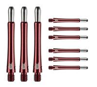 Target Darts Arbre en Aluminium Grip Style - Paquet de 9 |Bleu/Noir/Rouge - 3 Options de Longueur | Accessoires pour Fléchettes, 2BA Shaft Multipack with Rings, Dart Shaft Multipack, Dart Stems