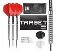 Target Darts Artemis 25G Tungsten Steel Tip Darts Set - 6 Arbres Pro Grip - 9 Pro Ultra Flights - Dart Wallet - Dart Counter App Coupon Bundle