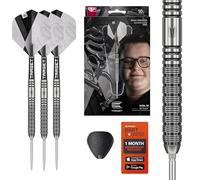 Target Darts Beau Greaves Jeu de Fléchettes à Pointe en Acier, 23G/25G | Fléchettes 90% Tungstène, Tiges Pro Grip Ailettes Pro UItra N° 2, Pointes Swiss Points Silver Outil SP Inclus | Édition Joueur
