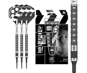 Target Darts Chris Dobey Hollywood Action 90% Tungsten Soft Tip Dart Set - Fléchettes 20G Player Edition, Pixel Tip Dart avec Pro Grip Shafts & Pro Ultra No.2 Flights