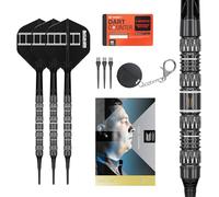 Target Darts Chris Dobey Pointe Souple 95K Fléchettes Set, 18G | 95% Tungstène Fléchettes, K-Flex N° 2 Volants et Arbres, Embouts Cryo Noirs et Pointes en Acier Swiss Titane Conversion