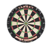 Target Darts Cible de Fléchettes de Championnat du Monde | Cible à Pointe en Acier avec Brins en Sisal Auto-Récupérables et Anneau de Score Rotatif | Ensemble de Taille Réglementaire pour Compétition