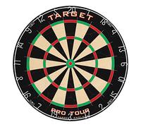 Target Darts Cible de fléchettes Pro Tour | Cible de fléchettes Auto-récupérante en sisal avec Anneau de Score Rotatif | Jeu de fléchettes à Bord en Acier Extra Fin sans agrafes | Accessoires de