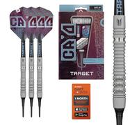Target Darts Cryo Pointe Souple Fléchette Set, Barrels 11/12/13 - 18G/19G/20G/21G | 90% Tungstène Barrel, Cryo Conseils, Tiges Pro Grip Tag et Ailettes N° 6, Claret Violet et Bleu Design
