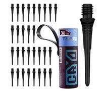 Target Darts Cryo Pointe Souple Point Multipack Lot de 30 Embouts, Blanc/Noir | Lot de Pointes, Accessoires Professionnels pour Fléchettes, Pointes de Rechange en Plastique, Filetage 2BA