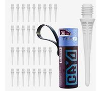 Target Darts Cryo Pointe Souple Point Multipack Lot de 30 Embouts, Blanc/Noir | Lot de Pointes, Accessoires Professionnels pour Fléchettes, Pointes de Rechange en Plastique, Filetage 2BA