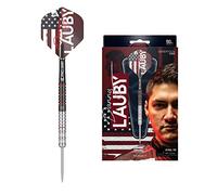 Target Darts Danny Lauby Gen 1 Jeu de fléchettes 90% tungstène avec Pointe en Acier Mixte, Argenté, Noir et Rouge, 24 g