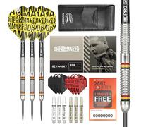 Target Darts Dimitri Van den Bergh Dimi 23G Tungsten Steel Tip Darts Set - 9 Arbres Pro Grip - 9 Pro Ultra Flights - Dart Wallet - Dart Counter App Coupon Bundle