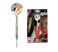 Target Darts Dimitri Van Den Bergh Dream Maker G1 Jeu de fléchettes avec Pointe en Acier 90% tungstène Unisexe, Sable, Noir, Jaune et Rouge, 23 g