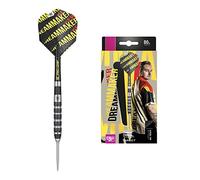 Target Darts Dimitri Van Den Bergh Dream Maker Jeu de fléchettes avec Pointe en Acier 80% tungstène Unisexe, Noir, Jaune et Rouge, 24 g