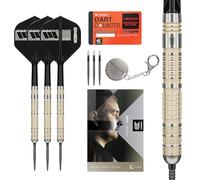 Target Darts Dimitri Van den Bergh Jeu de Fléchettes 95K à Pointe en Acier, 23G | Fléchettes 95% Tungstène, Ailettes Tige K-Flex N° 2, Pointes Swiss DX Noires Outil SP Inclus | Édition Joueurs