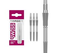 Target Darts Elysian Archetype 43 Suisse Point | Lot de 3 Embouts | 30MM - Argent | Changement de Pointes de Fléchettes, Points Swiss Storm, Accessoires Professionnels pour Fléchettes
