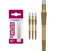 Target Darts Elysian Archetype 43 Suisse Point | Lot de 3 Embouts | 30MM - Or | Changement de Pointes de Fléchettes, Points Swiss Storm, Accessoires Professionnels pour Fléchettes