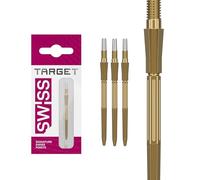 Target Darts Elysian Archetype 43 Suisse Point | Lot de 3 Embouts | 35MM - Or | Changement de Pointes de Fléchettes, Points Swiss Storm, Accessoires Professionnels pour Fléchettes