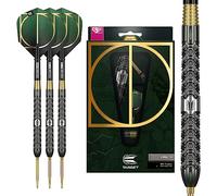 Target Darts Fléchettes à Pointe en Acier 90% tungstène, Noir, Vert et doré, 24G UK