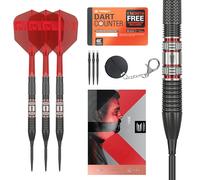 Target Darts Gabriel Clemens 95K Steel Tip Swiss Point Darts, 95% Fléchettes en tungstène avec ailettes, 22G | Fléchettes géantes allemandes Clemens, Player Edition Swiss Points K Flex Dart Set