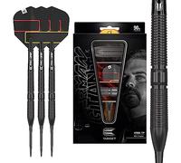 Target Darts Gabriel Clemens Black Edition 90% Tungsten Steel Tip Darts, 21G | Jeu de fléchettes en tungstène, fléchettes à Pointe d'acier Player Edition, Jeu de fléchettes à Pointe d'acier