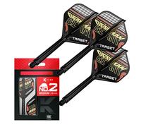 TARGET Darts Gabriel Clemens K Flex Flights and Shaft System, No.2 (Moyen, 33 mm) | Pack de 3 Accessoires de fléchettes Kflex All in One Flights, Player Edition | Potence de fléchette K-Flex