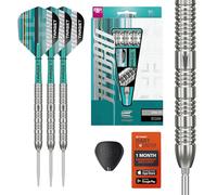 Target Darts Hydro Jeu de Fléchettes à Pointe en Acier, 21G/22G/23G/24G/25G/26G (Barrel 01/02/03) | Fléchettes 90% Tungstène, Pointes Swiss Point Argentées, Tige Pro Grip Tag et Ailettes Pro Ultra N°6