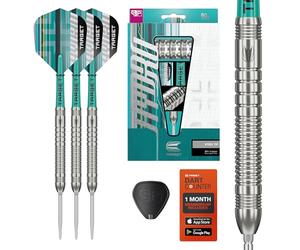 Target Darts Hydro Jeu de Fléchettes à Pointe en Acier, 24G (Barrel 03) | Fléchettes 90% Tungstène, Pointes Swiss Point Argentées, Tige Pro Grip Tag et Ailettes Pro Ultra N° 6, Outil SP Inclus