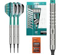 Target Darts Hydro Jeu de Fléchettes à Pointe Souple (Baril 12), 18G | Fléchettes 90% Tungstène, Ailettes Pro Ultra N° 6, Tiges Pro Grip Tag, Pointes Pixel | Jeux de Fléchettes Professionnels