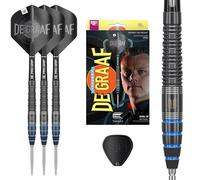 Target Darts Jeffrey de Graaf Gen 1 Pointe d'acier Fléchettes à Pointe Suisse, 90% fléchettes en tungstène, 23G | Fléchettes à Pointe en Acier Noir de génération 1, Joueur Ensembles de fléchettes