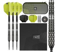 Target Darts Jeu de fléchettes 975 02 25 g 97,5% tungstène Pointe en Acier Mixte Adulte, Noir/Vert, 25G