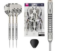 Target Darts Jeu de fléchettes EXO Edition 90% tungstène avec Pointe en Acier - Corps de 23 g SP03 - Jeu de fléchettes Swiss Point avec tiges Pro Grip et ailettes n°6, Outil SP Inclus