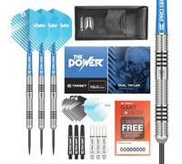 Target Darts Jeu de fléchettes Phil Taylor 22G 80% tungstène avec Pointe en Acier - 9 tiges Pro Grip - 9 ailettes Pro Ultra - Ensemble Portefeuille de fléchettes