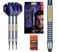 Target Darts Josh Rock Gen 1 Soft Tip Darts, 90% Tungsten Darts, Generation 1, 20G | Jeu de fléchettes Pixel Tip, fléchettes Player Edition avec Pointes Souples électroniques Noires