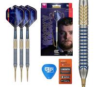 Target Darts Josh Rock Gen 1 Steel Tip Swiss Point Darts, 90% Tungsten Darts, Generation 1, 24G | Jeu de fléchettes à Pointe en Acier, fléchettes de Joueur avec Pointes Swiss Storm Nano