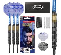 Target Darts Josh Rock Soft Tip Darts, 18G Brass Darts, | Pixel Soft Tip, Fléchettes Player Edition avec Pointes Fixes en Plastique Noir, Accessoires de Fléchette Professionnelle et Etui de Fléchette