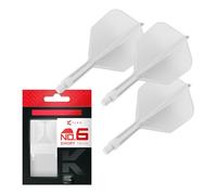 Target Darts K Flex Integrated Dart Flights and Shafts, No.6 Blanc (Court) | Lot de 3 K-Flex - No6, Kflex All in One Moulded Dart Flight & Stem | Professional Dart Accessories