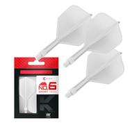 Target Darts K Flex Ailettes et Tiges de Fléchettes Intégrées, No.6 Blanc (Court) | Lot de 3 K-Flex - No.6, Kflex All in One Ailettes et Tiges de Fléchettes Moulées | Accessoires de Fléchettes