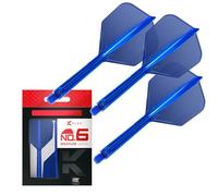 Target Darts K Flex Ailettes et Tiges de Fléchettes Intégrées, No.6 Bleu (Moyen) | Lot de 3 K-Flex - No.6, Kflex All in One Ailettes et Tiges de Fléchettes Moulées | Accessoires de Fléchettes
