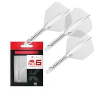 Target Darts K Flex Integrated Dart Flights and Shafts, No.6 Clair (Intermédiaire) | Lot de 3 K-Flex - No6, Kflex All in One Moulded Dart Flight & Stem | Professional Dart Accessories