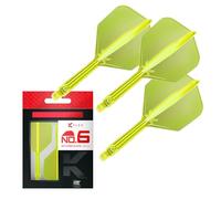Target Darts K Flex Ailettes et Tiges de Fléchettes Intégrées, No.6 Jaune (Intermédiaire) | Lot de 3 K-Flex - No.6, Kflex All in One Ailettes et Tiges de Fléchettes Moulées | Accessoires Fléchettes