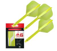 Target Darts K Flex Ailettes et Tiges de Fléchettes Intégrées, No.6 Jaune (Moyen) | Lot de 3 K-Flex - No.6, Kflex All in One Ailettes et Tiges de Fléchettes Moulées | Accessoires de Fléchettes