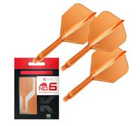 Target Darts K Flex Integrated Dart Flights and Shafts, No.6 Orange (Intermédiaire) | Lot de 3 K-Flex - No6, Kflex All in One Moulded Dart Flight & Stem | Professional Dart Accessories