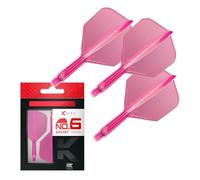 Target Darts K Flex Ailettes et Tiges de Fléchettes Intégrées, No.6 Rose (Court) | Lot de 3 K-Flex - No.6, Kflex All in One Ailettes et Tiges de Fléchettes Moulées | Accessoires de Fléchettes