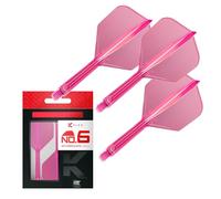 Target Darts K Flex Ailettes et Tiges de Fléchettes Intégrées, No.6 Rose (Intermédiaire) | Lot de 3 K-Flex - No.6, Kflex All in One Ailettes et Tiges de Fléchettes Moulées | Accessoires de Fléchettes