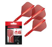 Target Darts K Flex Ailettes et Tiges de Fléchettes Intégrées, No.6 Rouge (Court) | Lot de 3 K-Flex - No.6, Kflex All in One Ailettes et Tiges de Fléchettes Moulées | Accessoires de Fléchettes