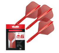 Target Darts K Flex Integrated Dart Flights and Shafts, No.6 Rouge (Intermédiaire) | Lot de 3 K-Flex - No6, Kflex All in One Moulded Dart Flight & Stem | Professional Dart Accessories