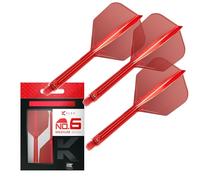 Target Darts K Flex Integrated Dart Flights and Shafts, No.6 Rouge (Moyen) | Lot de 3 K-Flex - No6, Kflex All in One Moulded Dart Flight & Stem | Professional Dart Accessories