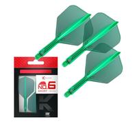 Target Darts K Flex Integrated Dart Flights and Shafts, No.6 Vert (Court) | Lot de 3 K-Flex - No6, Kflex All in One Moulded Dart Flight & Stem | Professional Dart Accessories