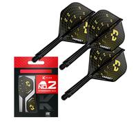 Target Darts K-Flex Bolide Fléchette Ailettes et Tiges, N° 2 (Intermédiaire, 26mm) | Lot de 3 Kflex Intégré Vol et Arbre Système, Tout-en-Un Moulée Stem | Professionnels Fléchettes Accessoires